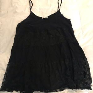 Cute shorts black dress with lace over lay